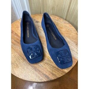 Tory Burch Navy Blue Flats